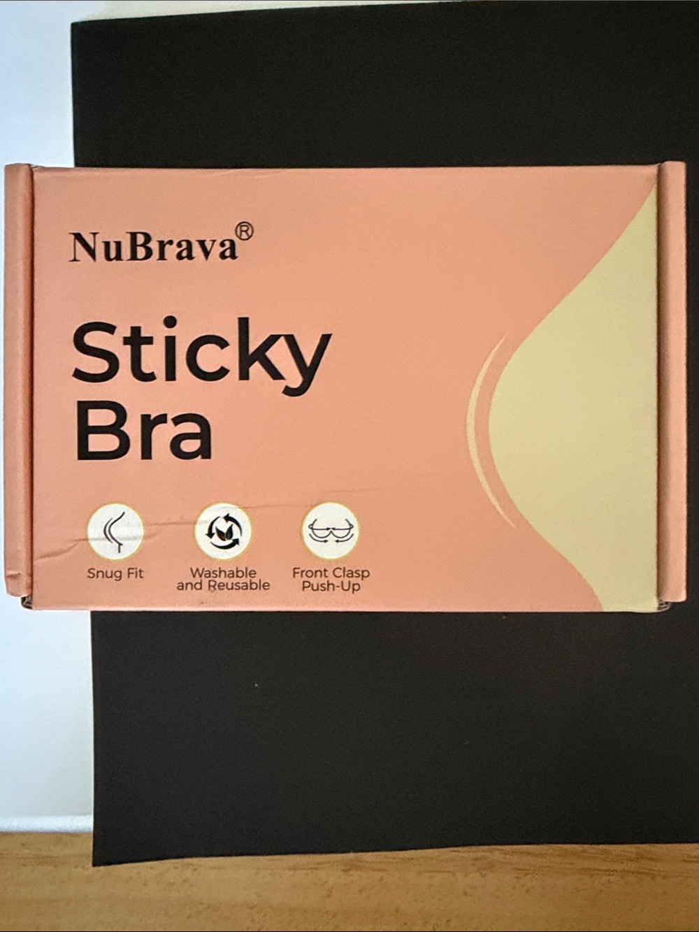 NuBrava Sticky Bra - Peach and Cream Packaging